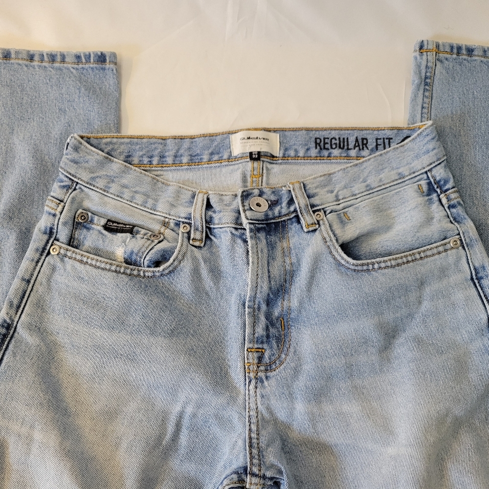 Quiksilver Denim Blue Straight Leg Jeans